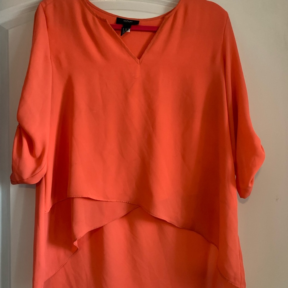 Alfani petite orange blouse
